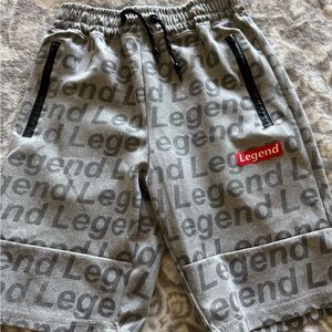 Boys Legend Shorts - M (10/12) Gray Legend Print Shorts